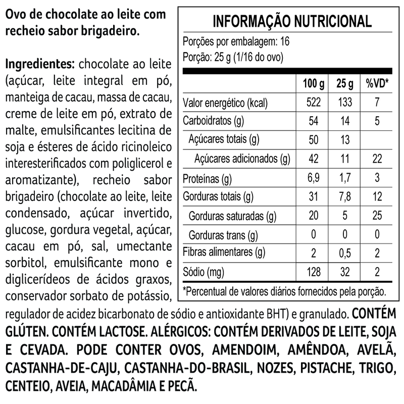 Ovo de Páscoa Dreams Brigadeiro 400g
